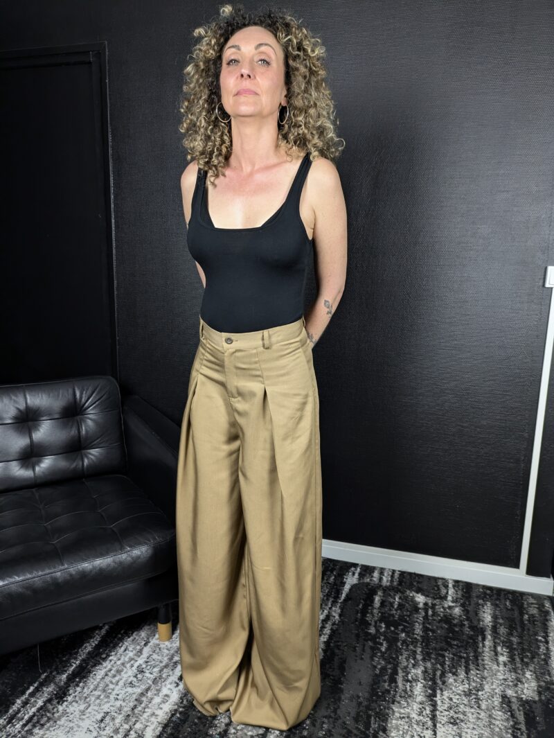 Pantalon à plis extra large