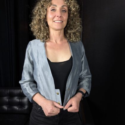 veste blaser grise fabrication artisanale France